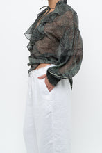 Load image into Gallery viewer, ALICE + OLIVIA x Green Patterned Blouse (XS-M)
