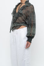 Load image into Gallery viewer, ALICE + OLIVIA x Green Patterned Blouse (XS-M)