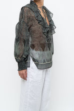 Load image into Gallery viewer, ALICE + OLIVIA x Green Patterned Blouse (XS-M)
