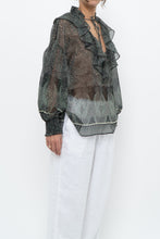 Load image into Gallery viewer, ALICE + OLIVIA x Green Patterned Blouse (XS-M)