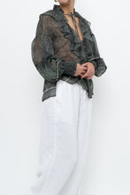 Load image into Gallery viewer, ALICE + OLIVIA x Green Patterned Blouse (XS-M)