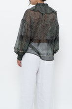 Load image into Gallery viewer, ALICE + OLIVIA x Green Patterned Blouse (XS-M)