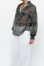 Load image into Gallery viewer, ALICE + OLIVIA x Green Patterned Blouse (XS-M)