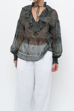Load image into Gallery viewer, ALICE + OLIVIA x Green Patterned Blouse (XS-M)