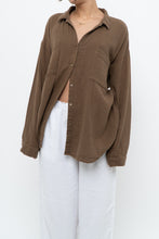 Load image into Gallery viewer, EILEEN FISHER x Light Brown Organic Cotton Buttonup (XS-XL)