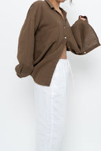 Load image into Gallery viewer, EILEEN FISHER x Light Brown Organic Cotton Buttonup (XS-XL)
