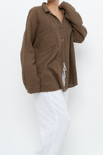 Load image into Gallery viewer, EILEEN FISHER x Light Brown Organic Cotton Buttonup (XS-XL)