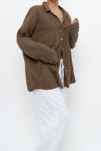 Load image into Gallery viewer, EILEEN FISHER x Light Brown Organic Cotton Buttonup (XS-XL)