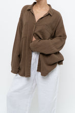 Load image into Gallery viewer, EILEEN FISHER x Light Brown Organic Cotton Buttonup (XS-XL)