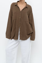 Load image into Gallery viewer, EILEEN FISHER x Light Brown Organic Cotton Buttonup (XS-XL)