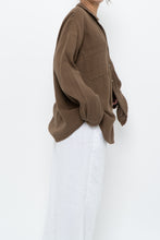 Load image into Gallery viewer, EILEEN FISHER x Light Brown Organic Cotton Buttonup (XS-XL)
