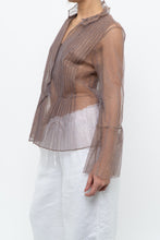 Load image into Gallery viewer, MARC JACOBS x Purple Mesh Blouse (XS-M)