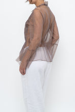 Load image into Gallery viewer, MARC JACOBS x Purple Mesh Blouse (XS-M)