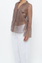 Load image into Gallery viewer, MARC JACOBS x Purple Mesh Blouse (XS-M)
