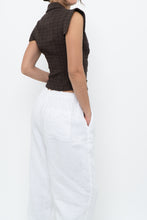 Load image into Gallery viewer, Vintage x Made in Italy x SALVATORE FERRAGAMO Brown Cotton Cropped Vest (XS, S)