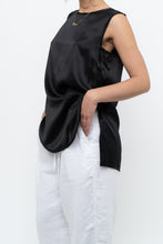 Load image into Gallery viewer, VINCE x Black Flowy Silk Sleeveless Blouse (S, M)