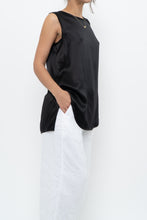 Load image into Gallery viewer, VINCE x Black Flowy Silk Sleeveless Blouse (S, M)