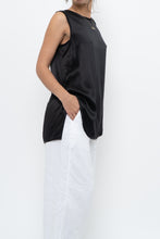 Load image into Gallery viewer, VINCE x Black Flowy Silk Sleeveless Blouse (S, M)