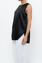 Load image into Gallery viewer, VINCE x Black Flowy Silk Sleeveless Blouse (S, M)