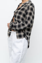 Load image into Gallery viewer, THE KOOPLES x Black Sheer Plaid Blouse (XS, S)