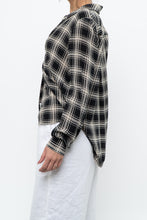 Load image into Gallery viewer, THE KOOPLES x Black Sheer Plaid Blouse (XS, S)