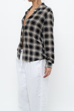 Load image into Gallery viewer, THE KOOPLES x Black Sheer Plaid Blouse (XS, S)