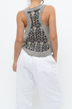 Load image into Gallery viewer, THE KOOPLES x Black Mesh Embroidered Crop Tank (S, M)
