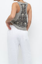Load image into Gallery viewer, THE KOOPLES x Black Mesh Embroidered Crop Tank (S, M)