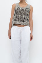 Load image into Gallery viewer, THE KOOPLES x Black Mesh Embroidered Crop Tank (S, M)