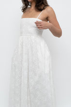 Load image into Gallery viewer, FRNCH PARIS x White Embroidered Cotton Maxi Dress (S)