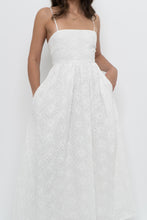 Load image into Gallery viewer, FRNCH PARIS x White Embroidered Cotton Maxi Dress (S)