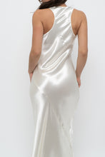 Load image into Gallery viewer, BANANA REPUBLIC x Cream Satin Sleeveless Maxi Dress (S)