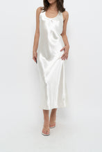 Load image into Gallery viewer, BANANA REPUBLIC x Cream Satin Sleeveless Maxi Dress (S)