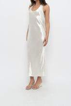 Load image into Gallery viewer, BANANA REPUBLIC x Cream Satin Sleeveless Maxi Dress (S)