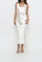 Load image into Gallery viewer, BANANA REPUBLIC x Cream Satin Sleeveless Maxi Dress (S)