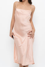 Load image into Gallery viewer, WILFRED x Peach Satin Midi Dress (XS)
