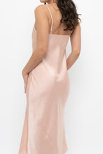 Load image into Gallery viewer, WILFRED x Peach Satin Midi Dress (XS)