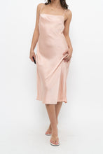 Load image into Gallery viewer, WILFRED x Peach Satin Midi Dress (XS)