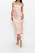 Load image into Gallery viewer, WILFRED x Peach Satin Midi Dress (XS)