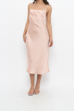 Load image into Gallery viewer, WILFRED x Peach Satin Midi Dress (XS)