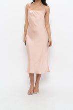 Load image into Gallery viewer, WILFRED x Peach Satin Midi Dress (XS)