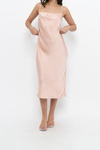 Load image into Gallery viewer, WILFRED x Peach Satin Midi Dress (XS)