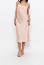 Load image into Gallery viewer, WILFRED x Peach Satin Midi Dress (XS)