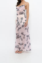 Load image into Gallery viewer, Vintage x LA SENZA Baby Pink Floral Semi-sheer Halter Maxi Dress (S)