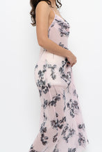 Load image into Gallery viewer, Vintage x LA SENZA Baby Pink Floral Semi-sheer Halter Maxi Dress (S)