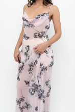 Load image into Gallery viewer, Vintage x LA SENZA Baby Pink Floral Semi-sheer Halter Maxi Dress (S)