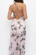 Load image into Gallery viewer, Vintage x LA SENZA Baby Pink Floral Semi-sheer Halter Maxi Dress (S)