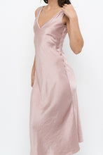 Load image into Gallery viewer, WILFRED x Light Pink Satin Midi Dress (XXS, XS)