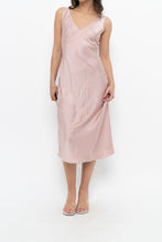 Load image into Gallery viewer, WILFRED x Light Pink Satin Midi Dress (XXS, XS)