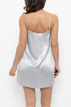 Load image into Gallery viewer, BABATON x Ice Blue Satin Mini Dress (XS, S)